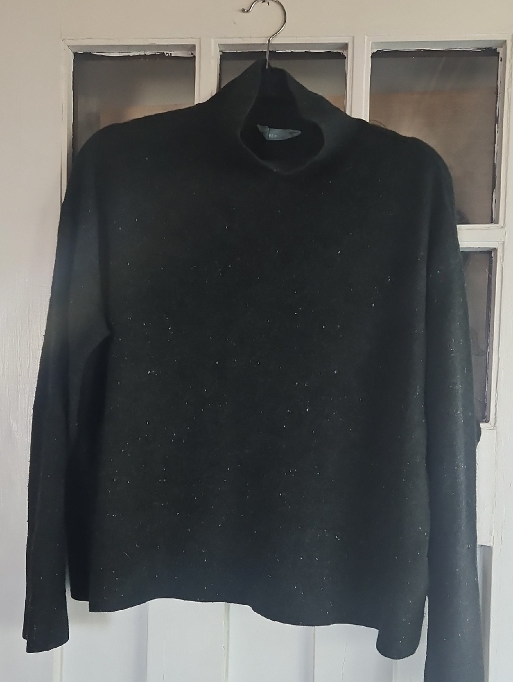 Everlane Cashmere Confetti Speckled Green Sweater
